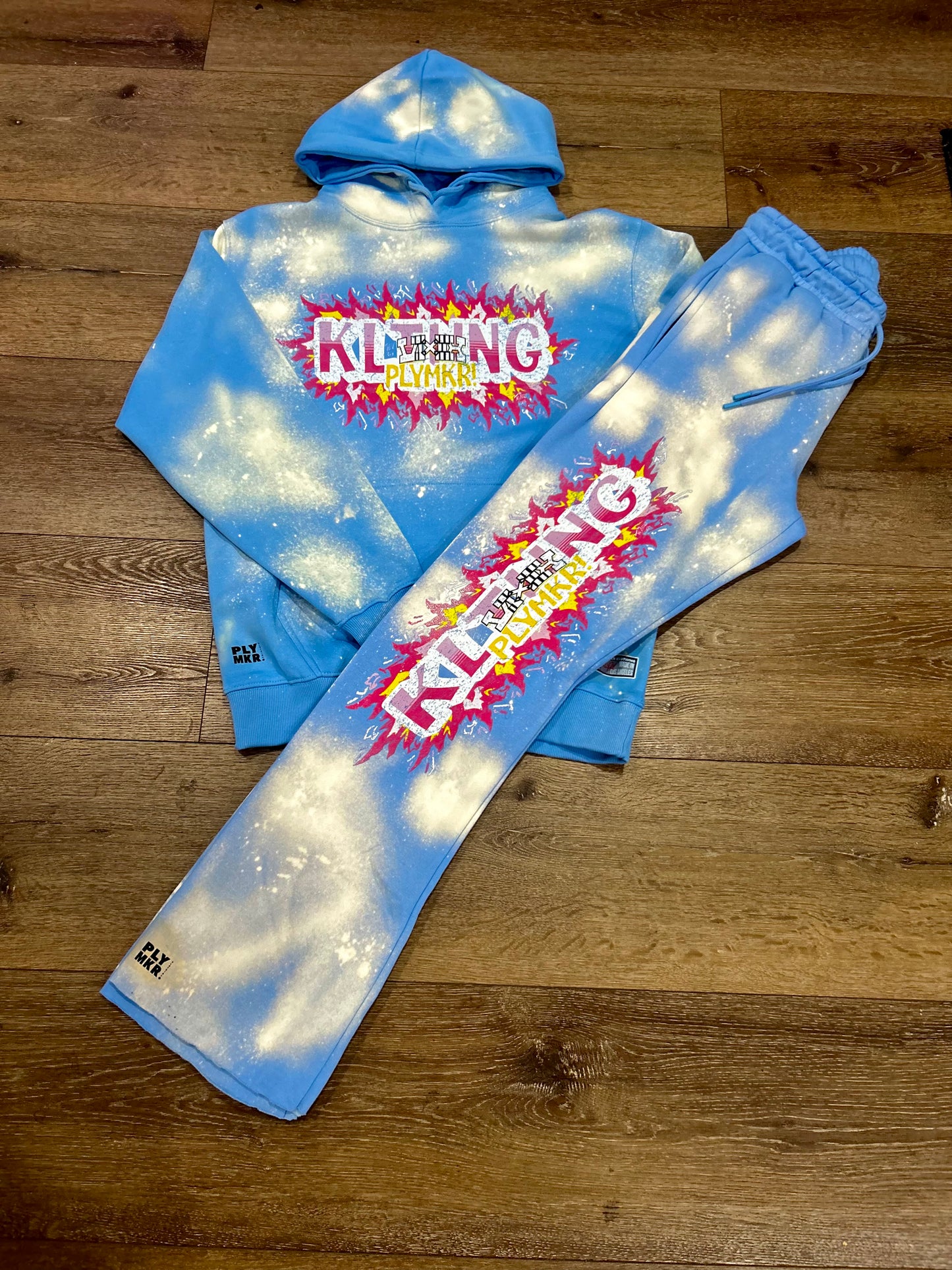 Blue Skies Flame Burst PLYSUIT (Pink) v1