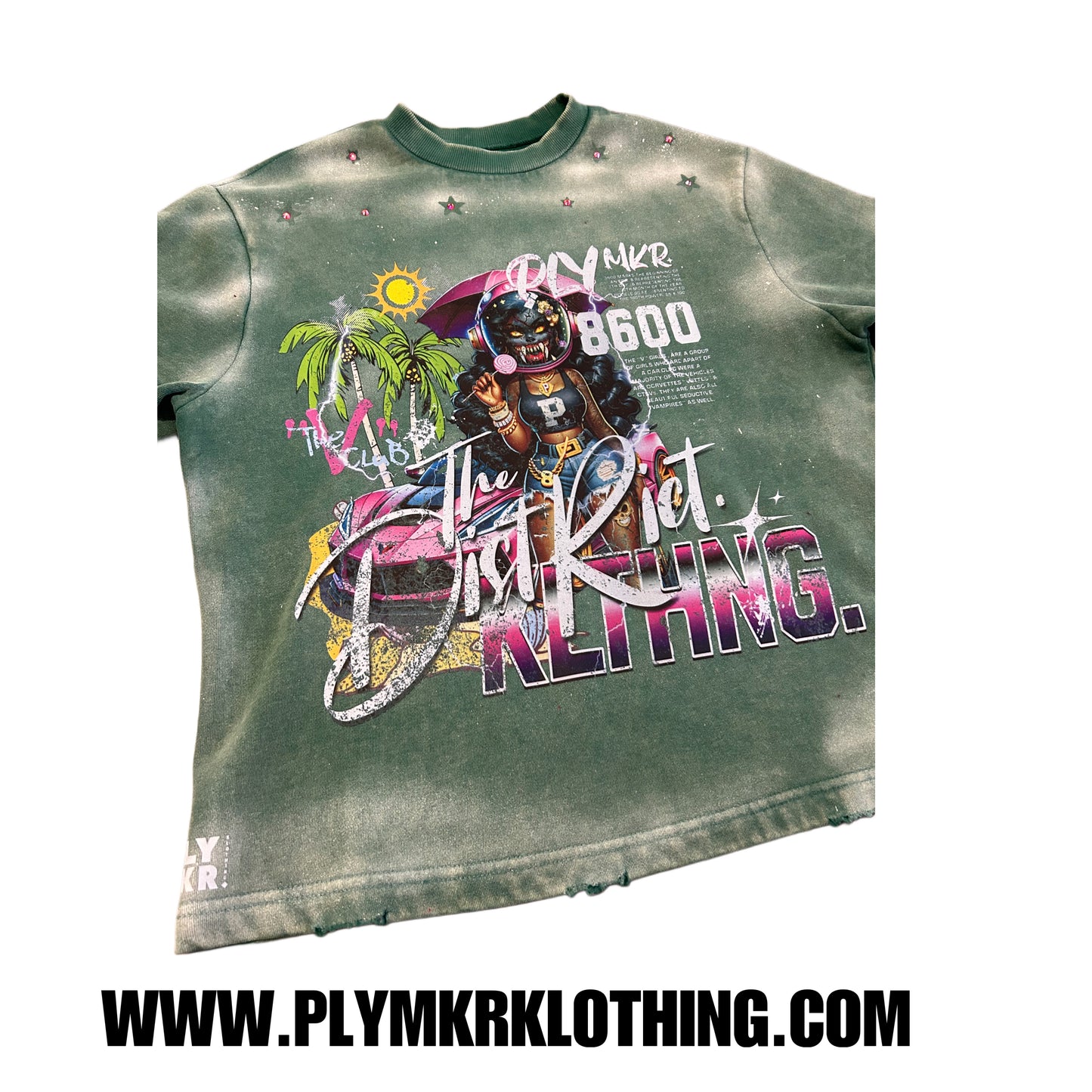 The “V” Girls Pink V Tee (Green)