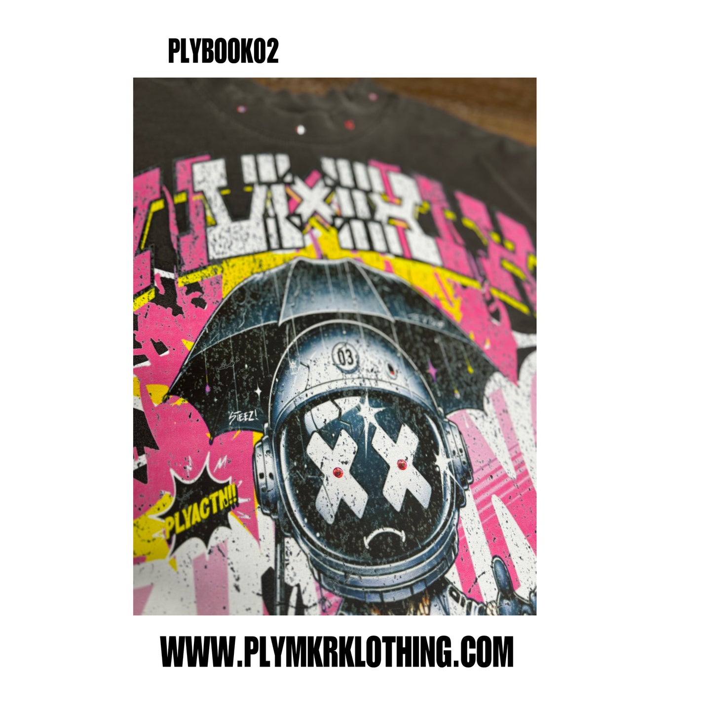PLY Vi-iiX (Pink)Flame Burst Tee v1