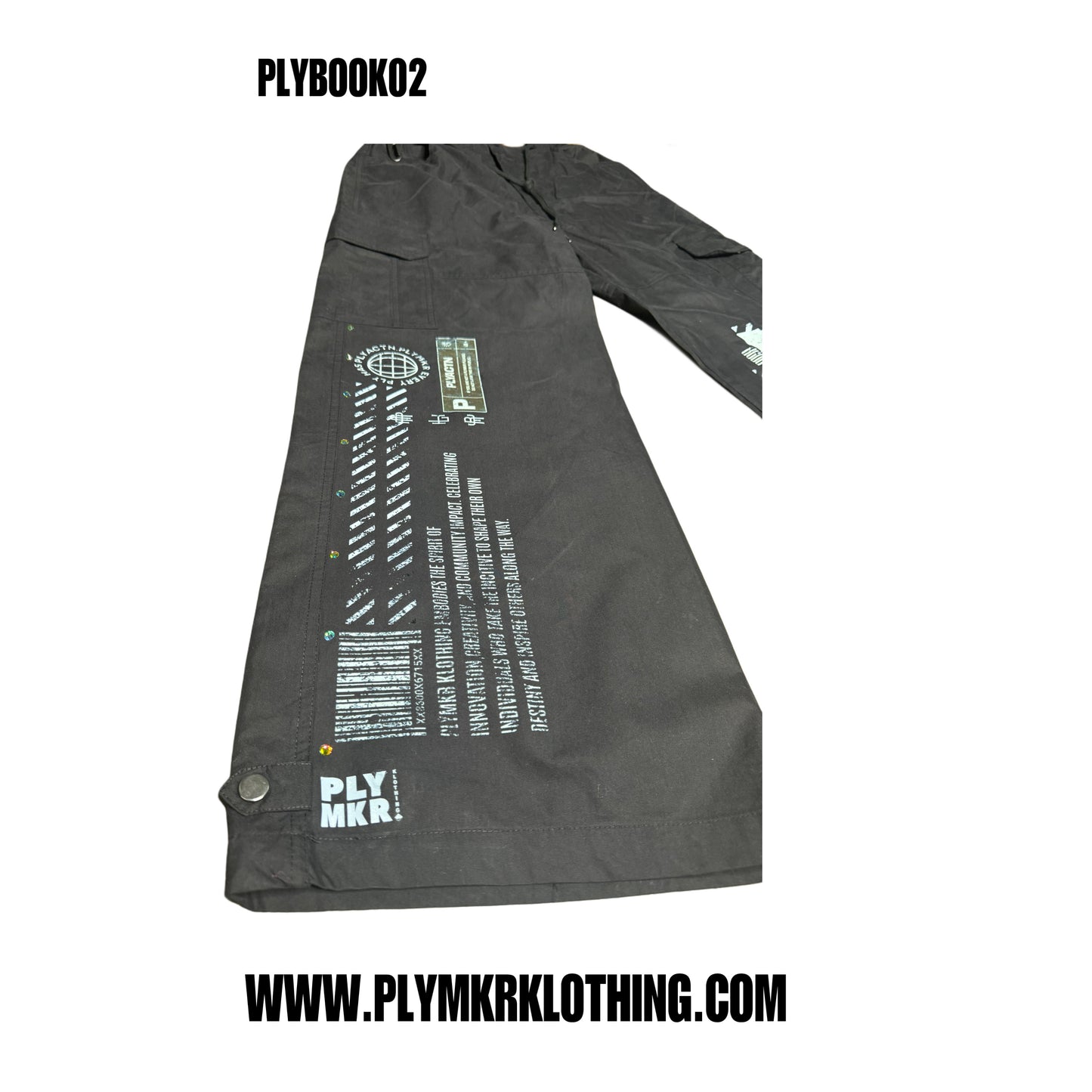 “Free Birds” Oversize Utility Pants (BLCK) v1