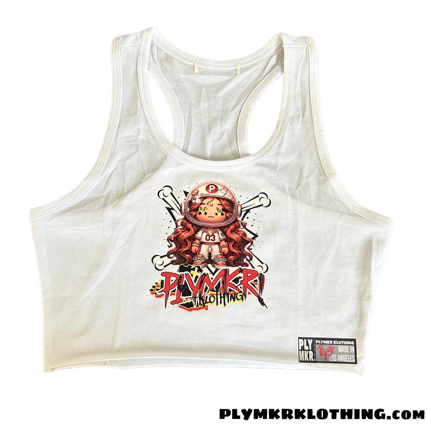 La Princessa CropTop TankTop White ( Fire Red )