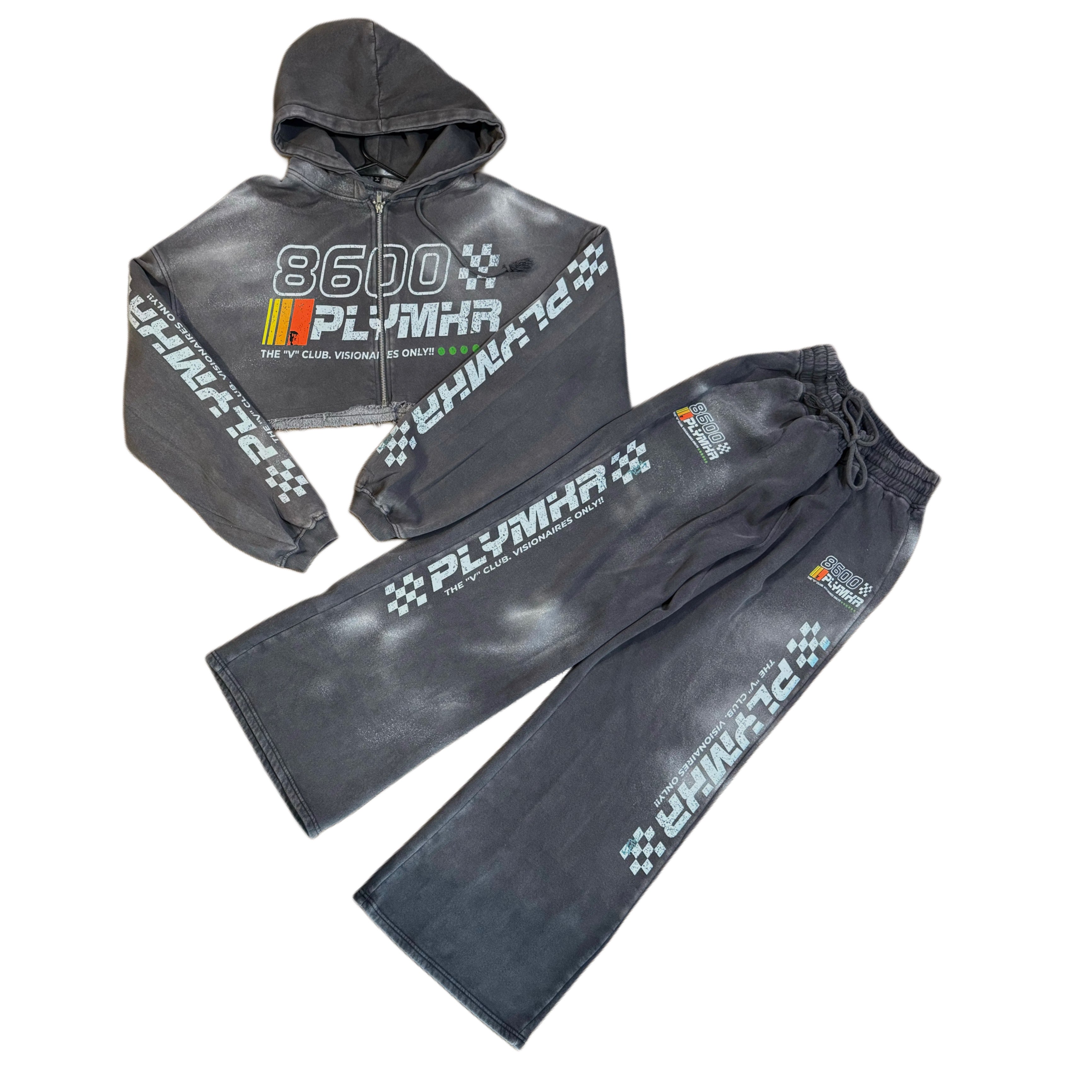 Track 1v Women’s Crop Sweatsuit (Stonewashed)