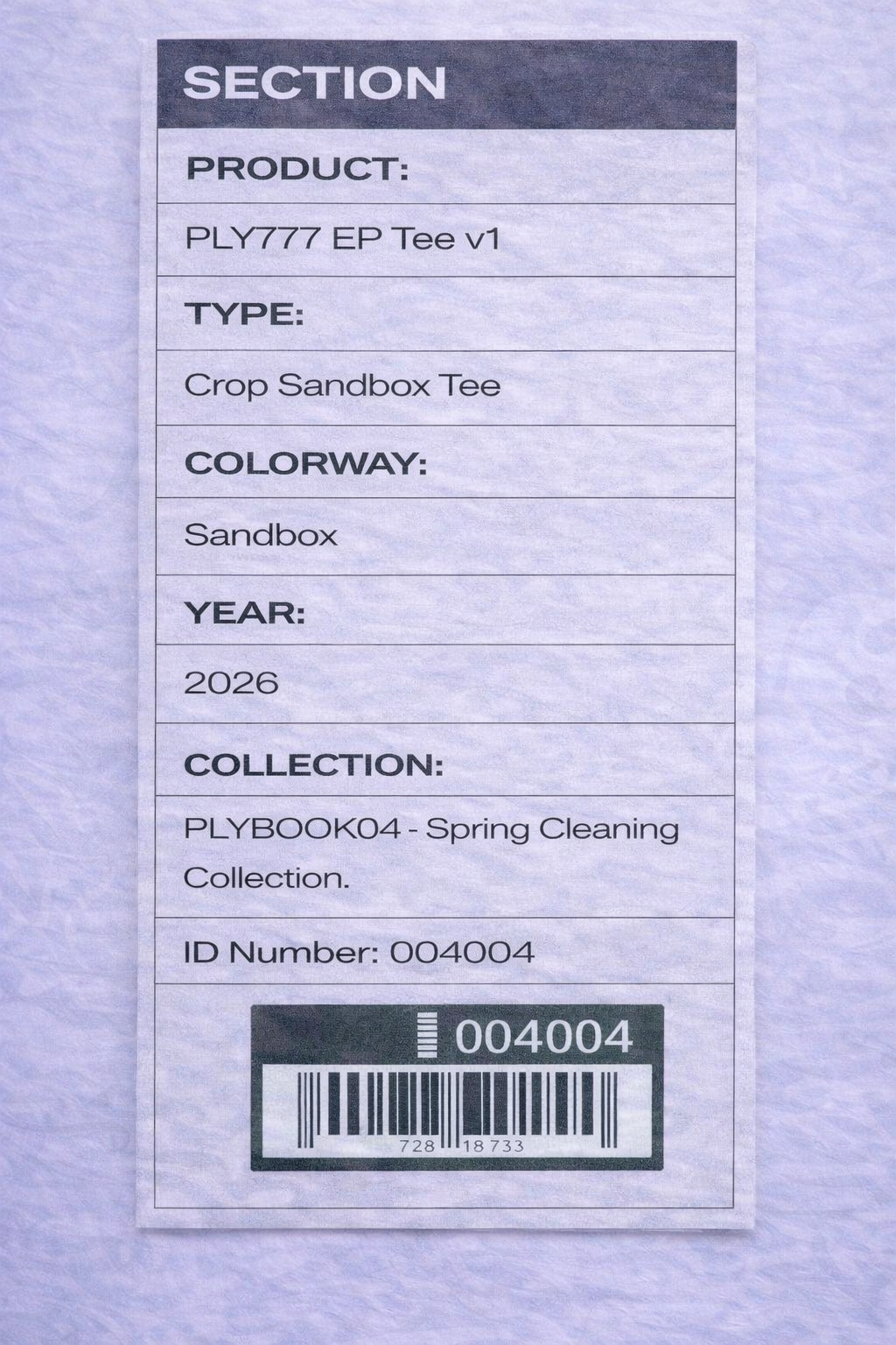 PLY777 EP Tee v1 (Sandbox)