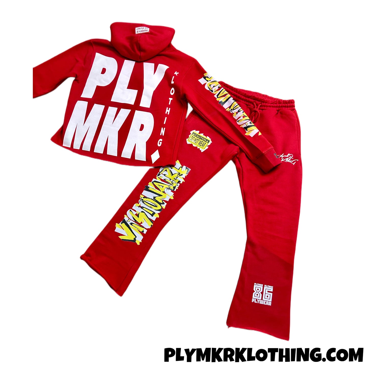 Pre-Caution v1 Sweatsuit Red