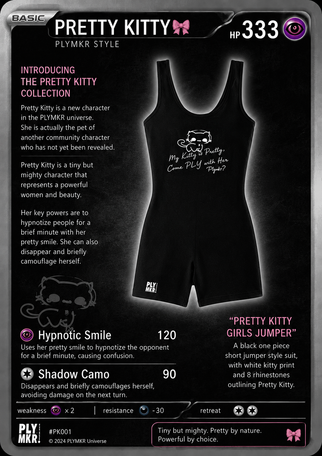 Pretty Kitty Girls Jumper (Black)