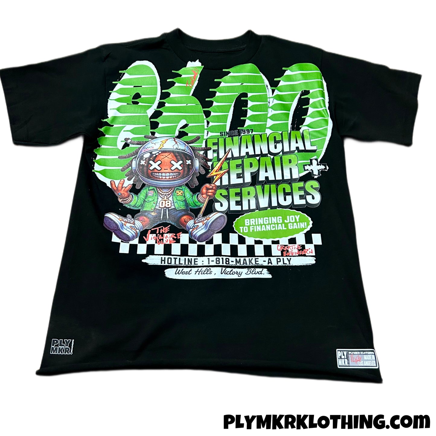 Financial Repair Services Tee Shirt (Green) Vmo 8600