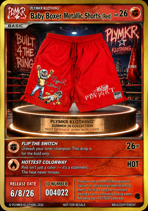Baby Boxer Metallic Shorts (Red)
