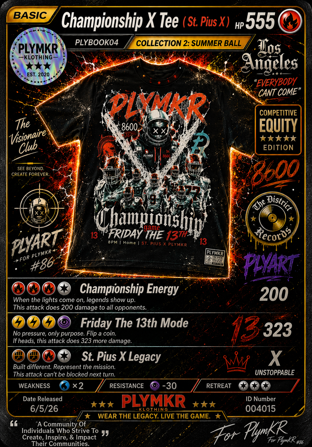 Championship X Tee (St Pius X)