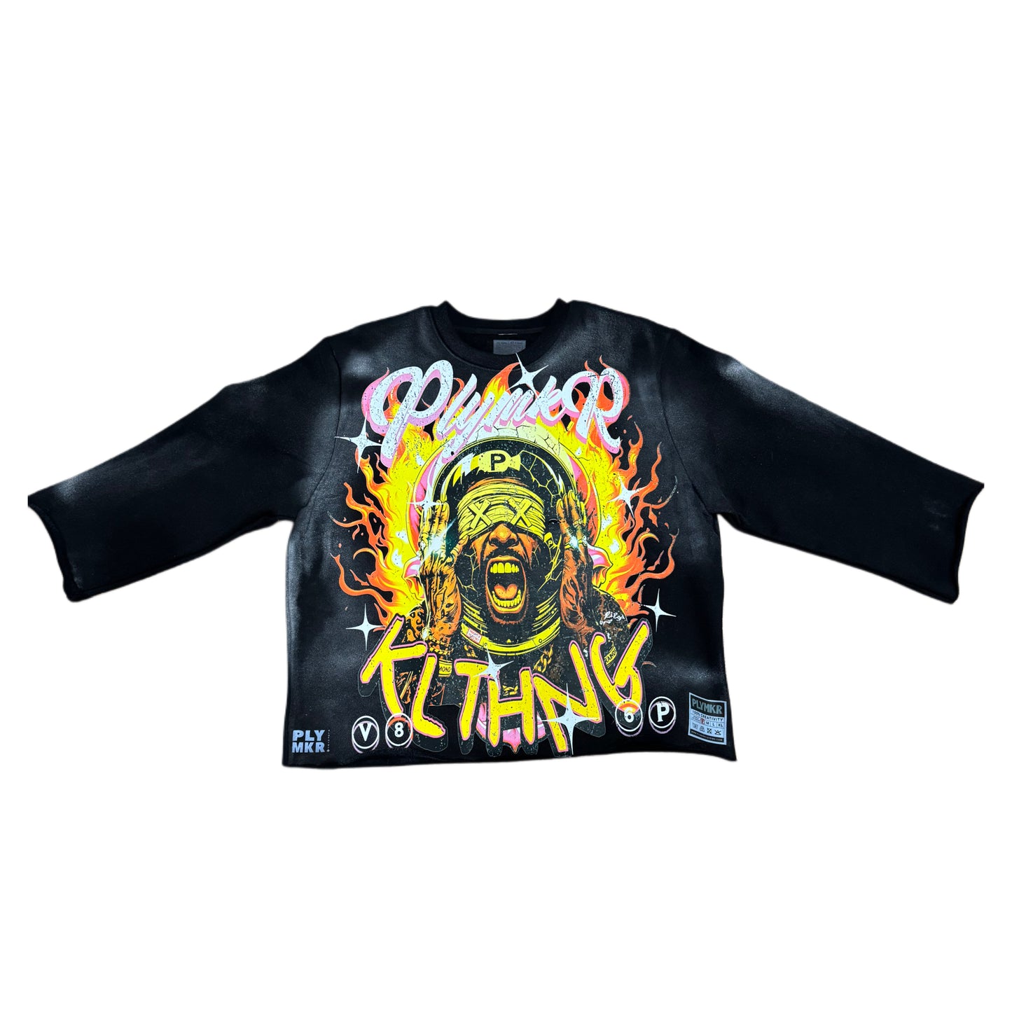 “Furious Frank” 3/4 Sweatshirt Black