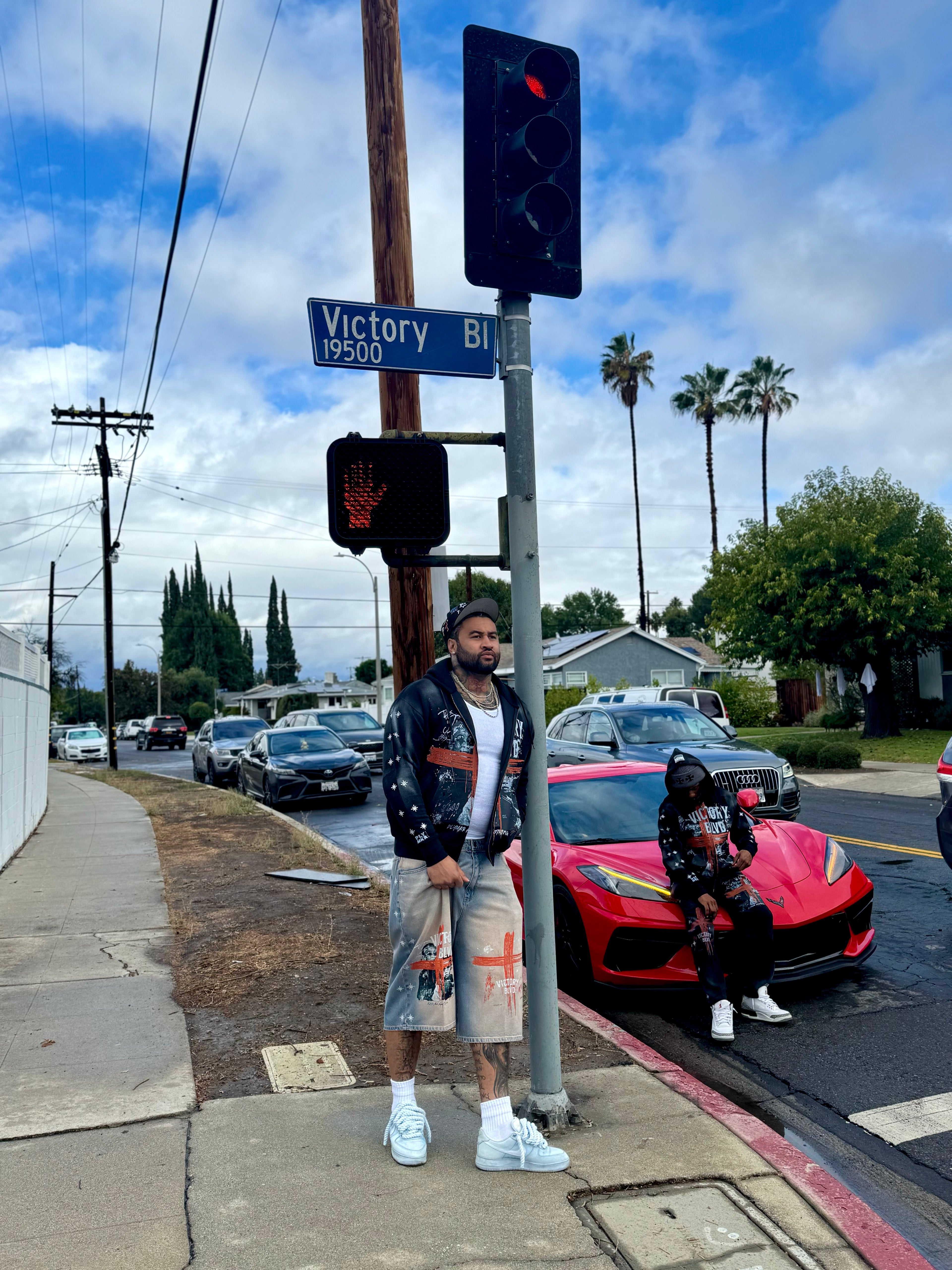 Victory Blvd “Children of The Field” 3/4 Jorts (Denim)v1