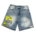 PLYMKR Academy Stamp Jorts Yellow Jay (Denim)