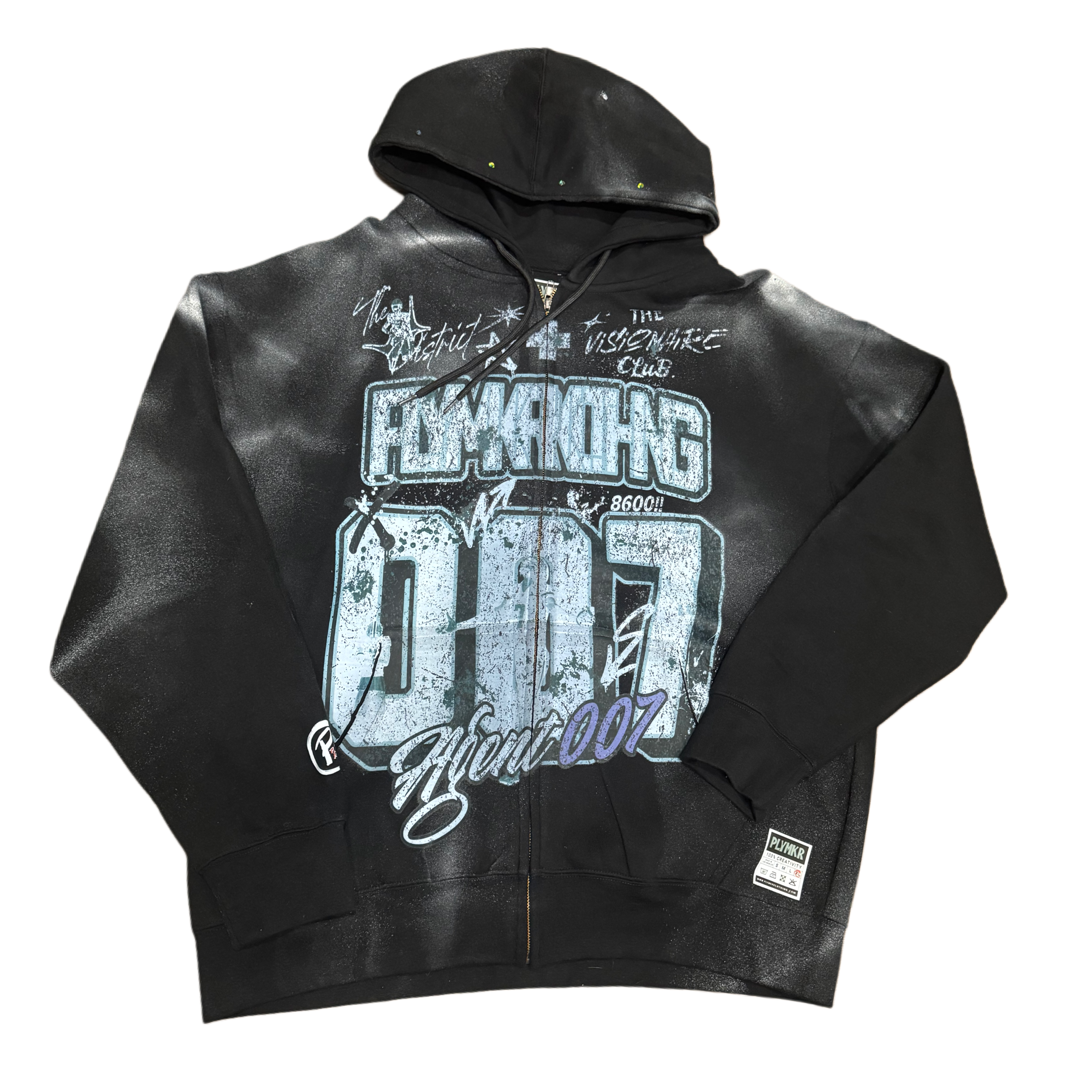 PLY Agent 007 v1 ZipHoodie (Black)