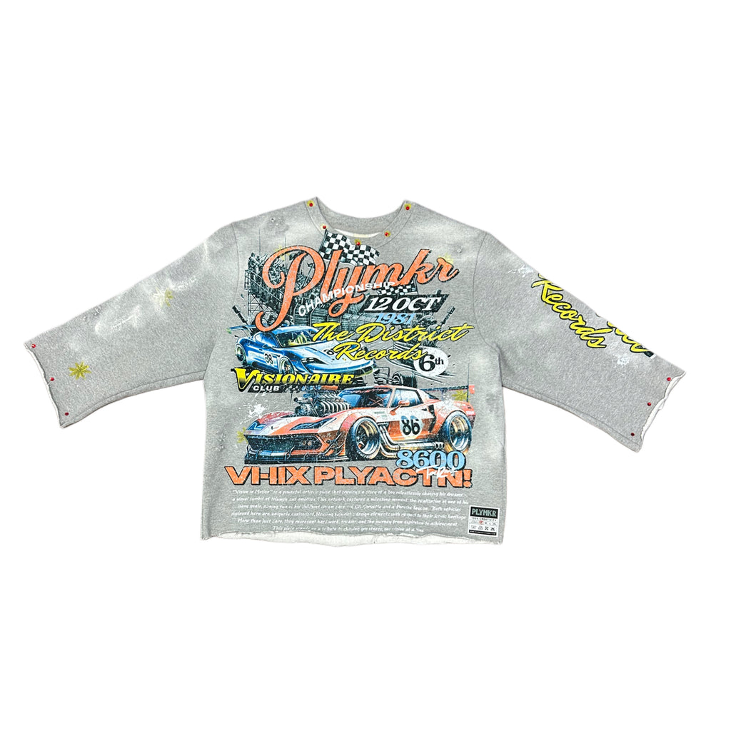 Vision in Motion 3/4 Sweatshirt (Grey)