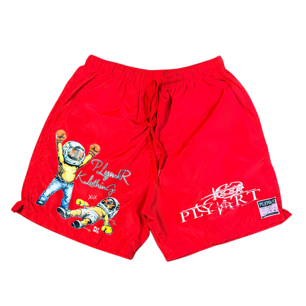 Baby Boxer Metallic Shorts (Red)