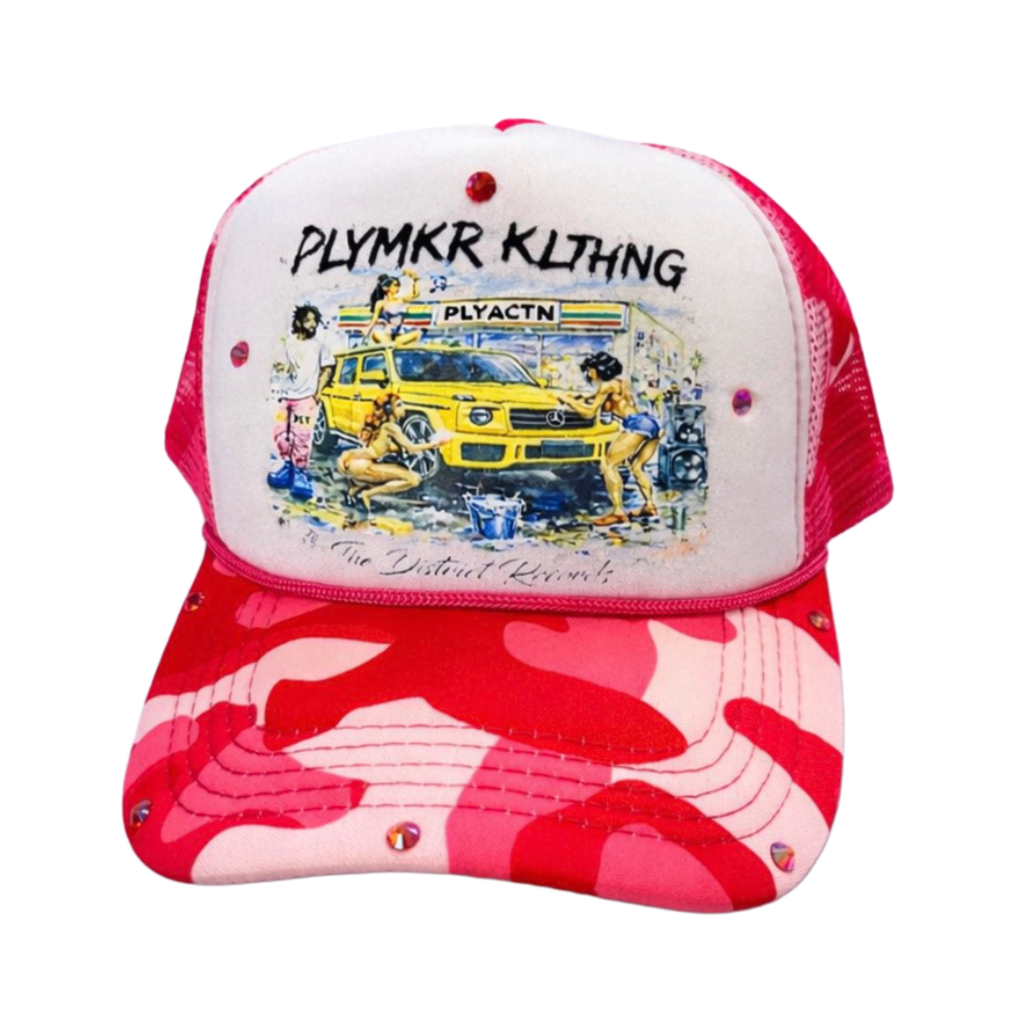 Pink Camo Car Wash Hat v1