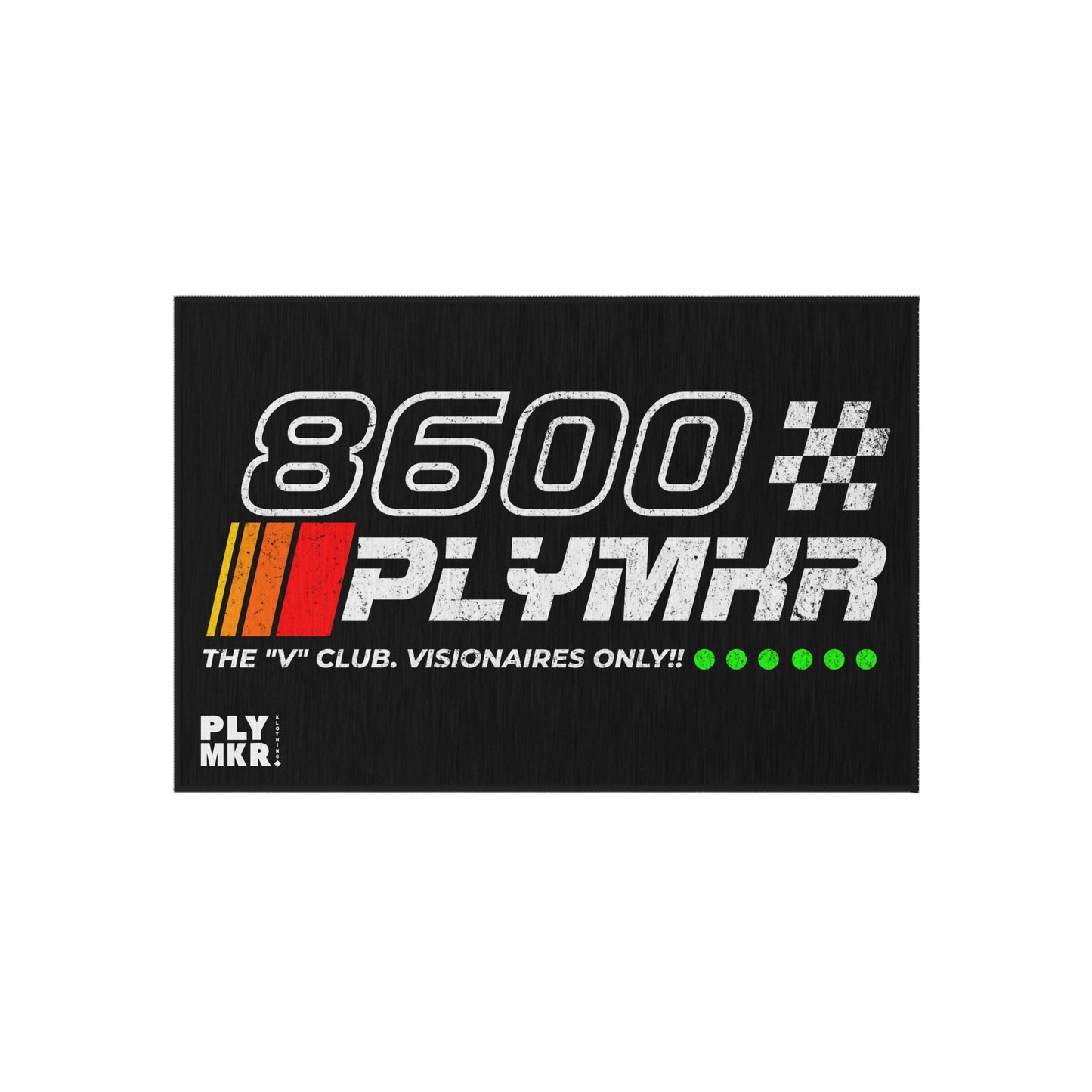 8600 PLYMKR "on the go" Racing Logo Doormat (The “V” Club)