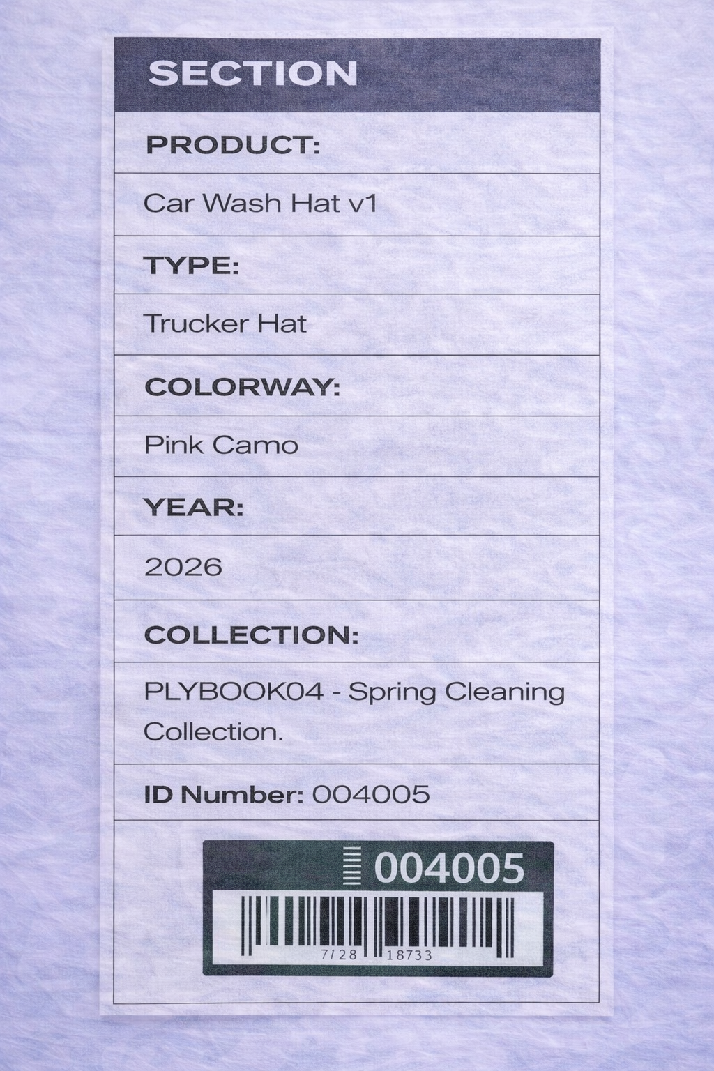 Pink Camo Car Wash Hat v1