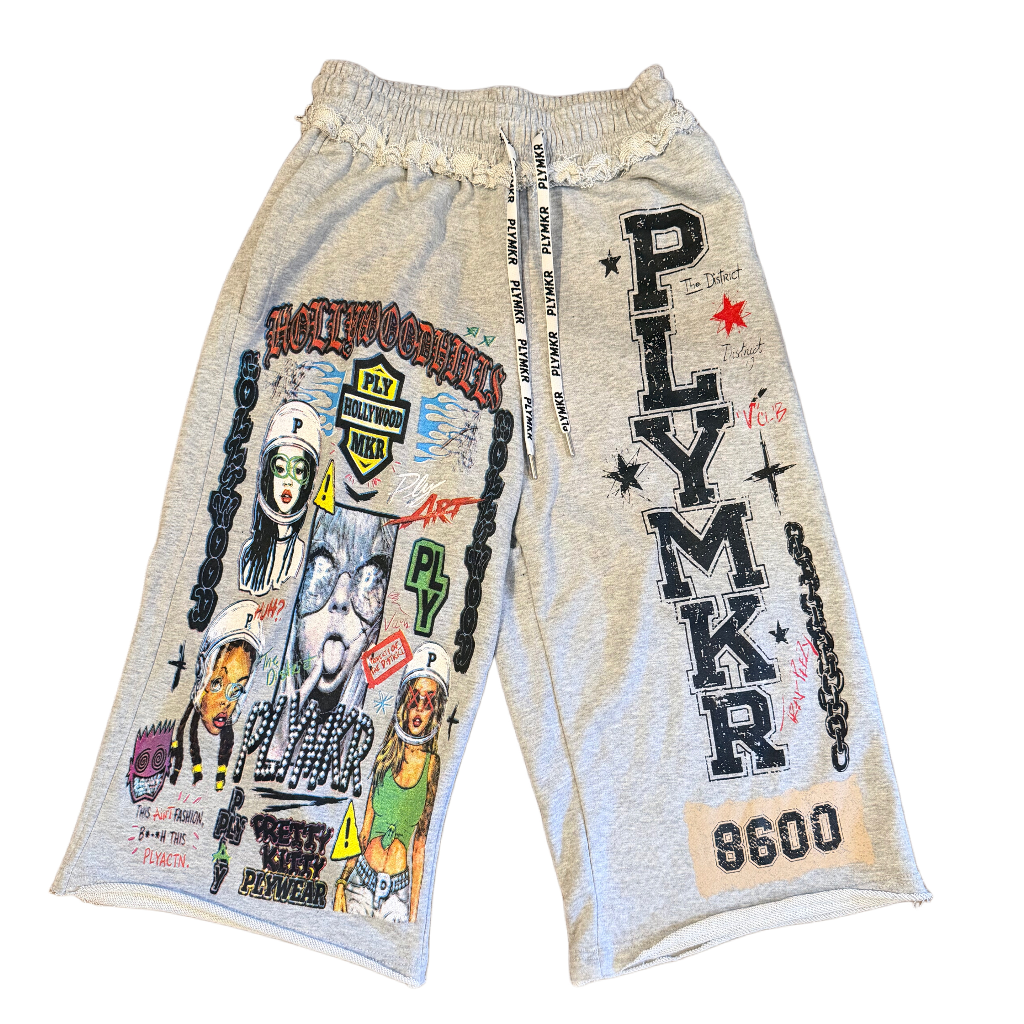 Hollywood Hills 3/4 Sweatshorts (Grey)