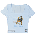 1-800-PLYMKR Girls Hotline Tee(Baby Blue)