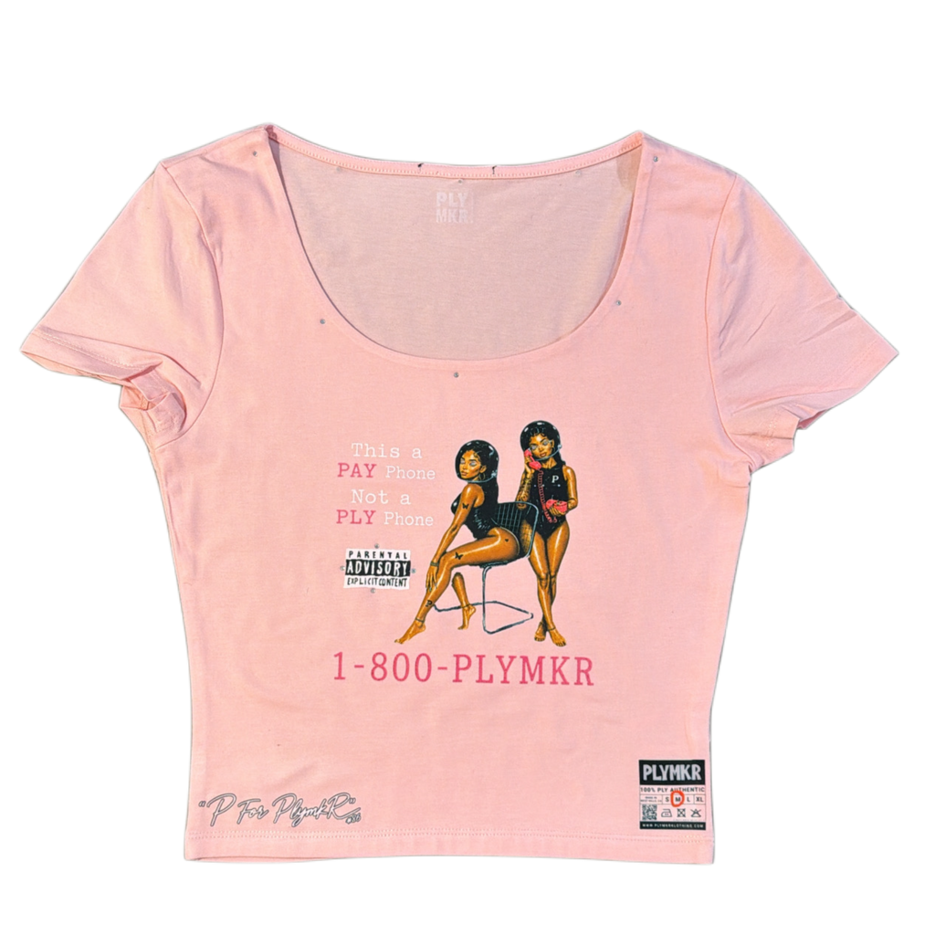 1-800-PLYMKR Girls Hotline Tee (PLY PINK)