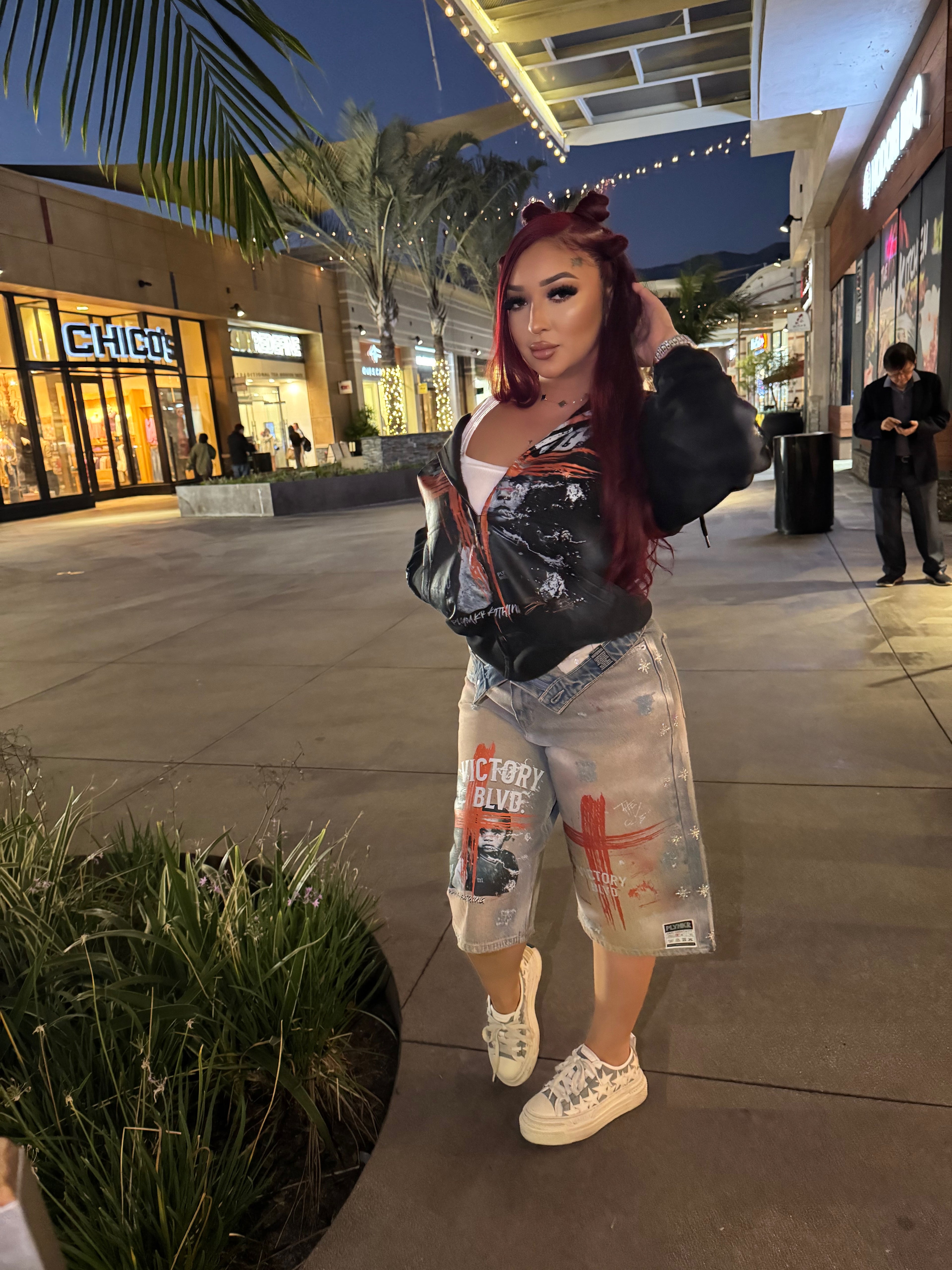 Victory Blvd “Children of The Field” 3/4 Jorts (Denim)v1