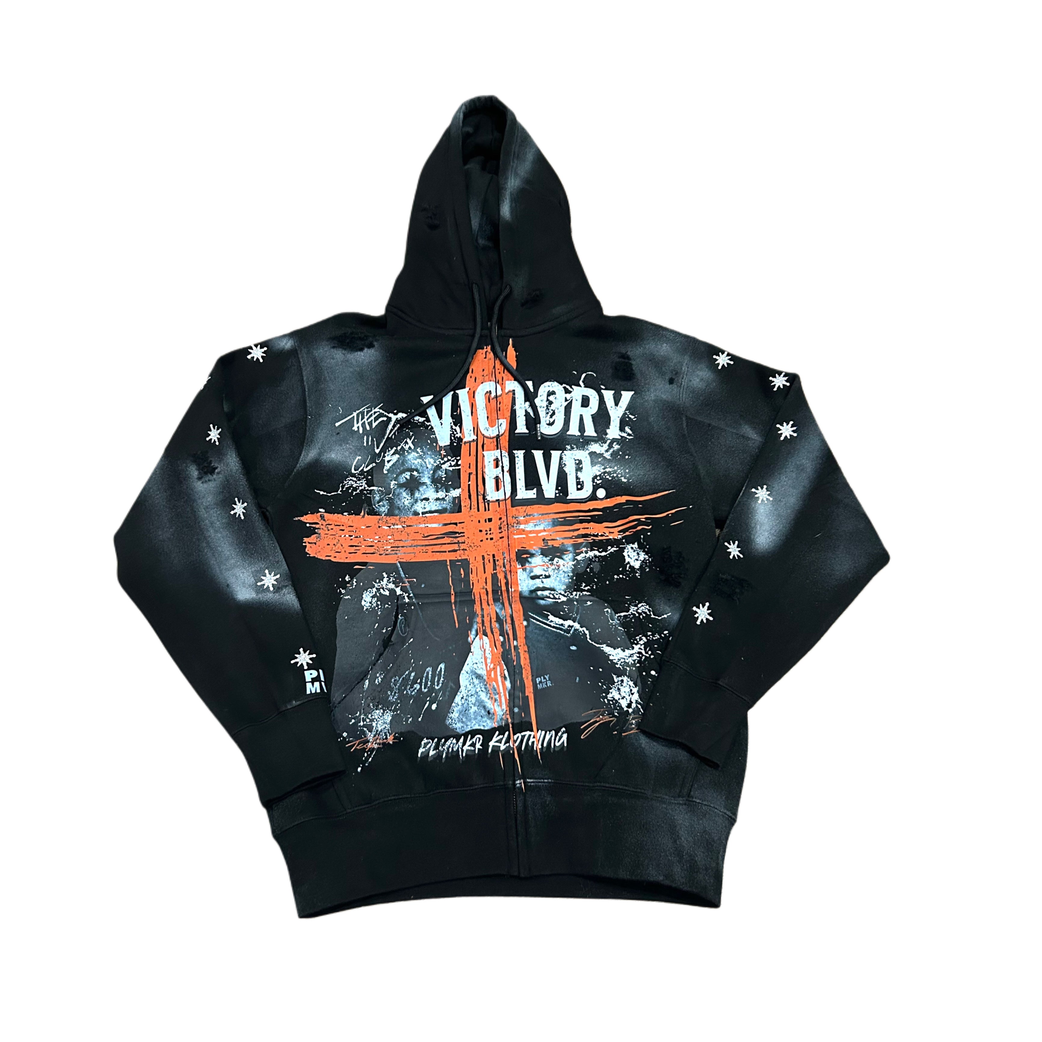 Victory Blvd “Children of The Field” ZipHoodie (Black)v1
