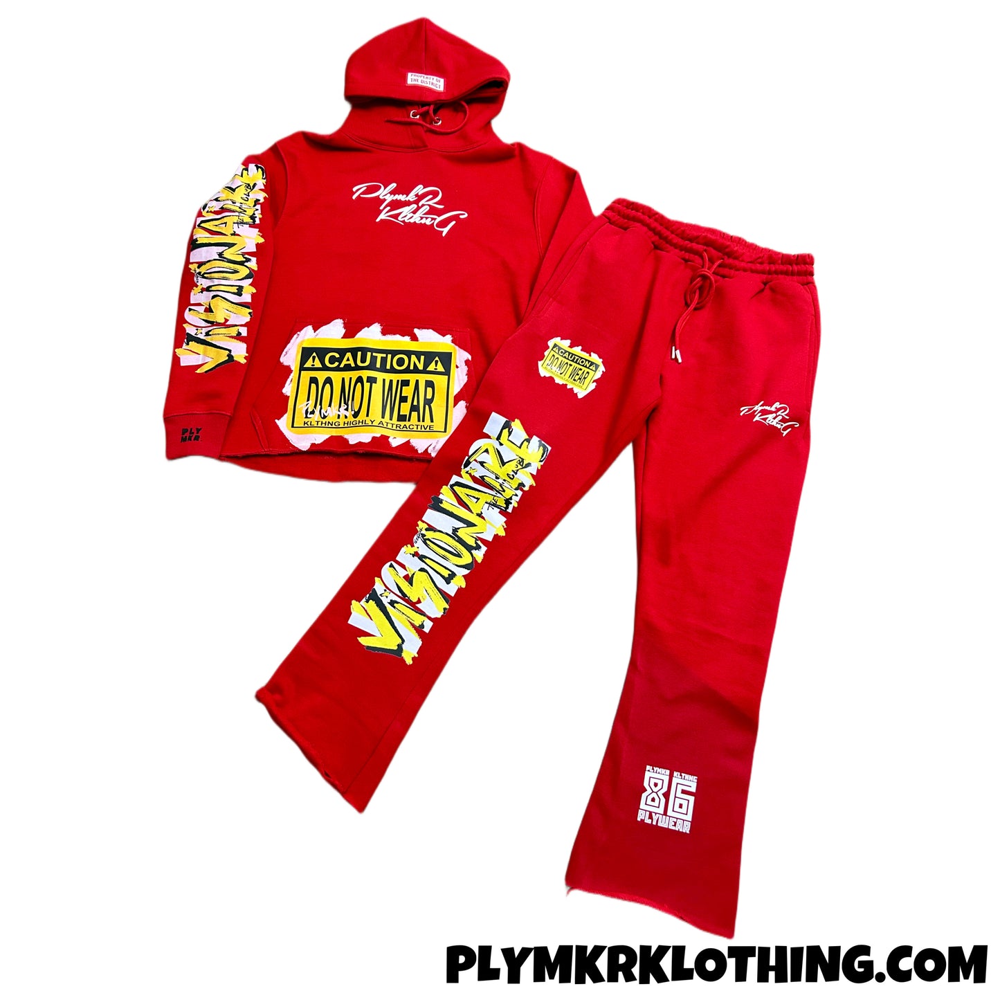 Pre-Caution v1 Sweatsuit Red