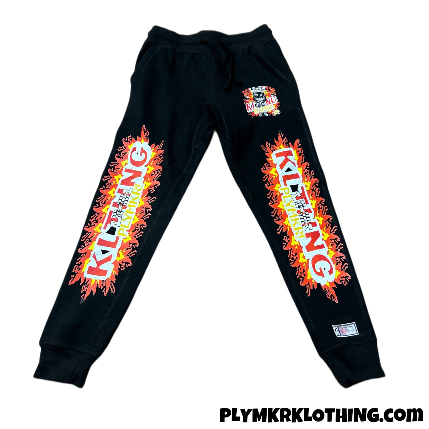 Ply Burst Flame Sweats (Black)